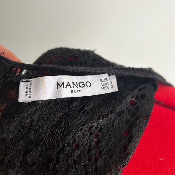 Mango black lace dress size 8 us - Picture 5 of 6